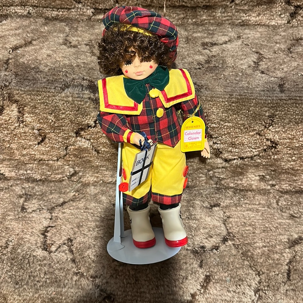September Calendar Clown Doll
